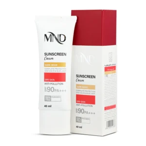 کرم ضد آفتاب با SPF 90 (بژ تیره) مناسب پوست خشک